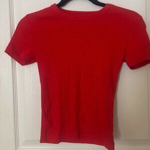 Zara Fitted Short-Sleeved T-Shirt- Size Small